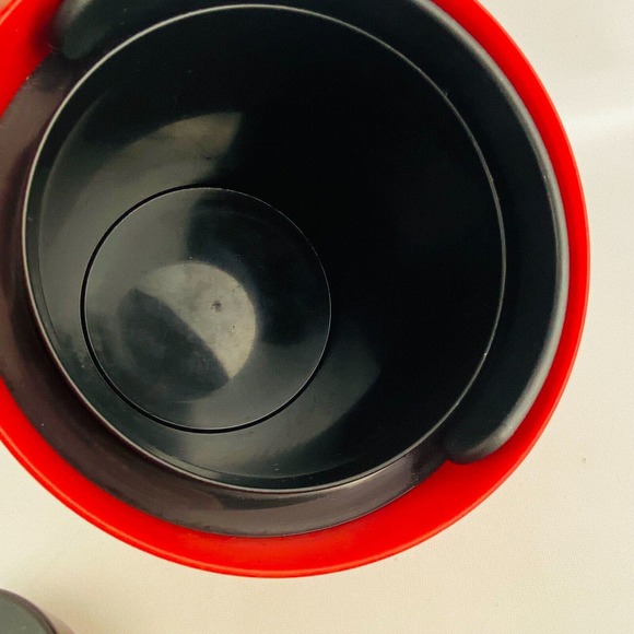 Bodum Ice‎ Bucket Red Plastic Black Lid 8.5" x 7.5" Swiss Made - Picture 8 of 10